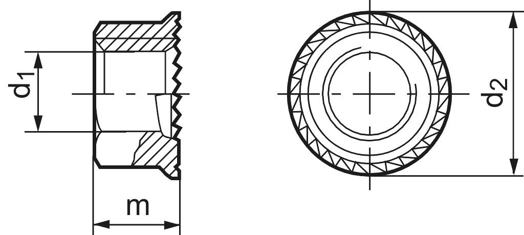Verbus Tensilock Muttern   M 10 W196   Güte 8   verzinkt